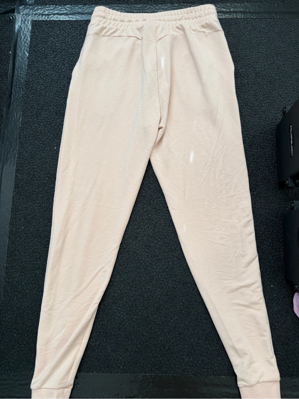 Gymshark Pale Pink Joggers with White Logo - Picture 3 of 5